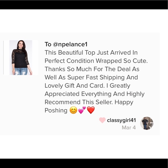 Curvy 3/4 Sleeve Lace Top - Picture 5 of 5